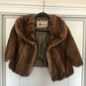 Crop mink jacket